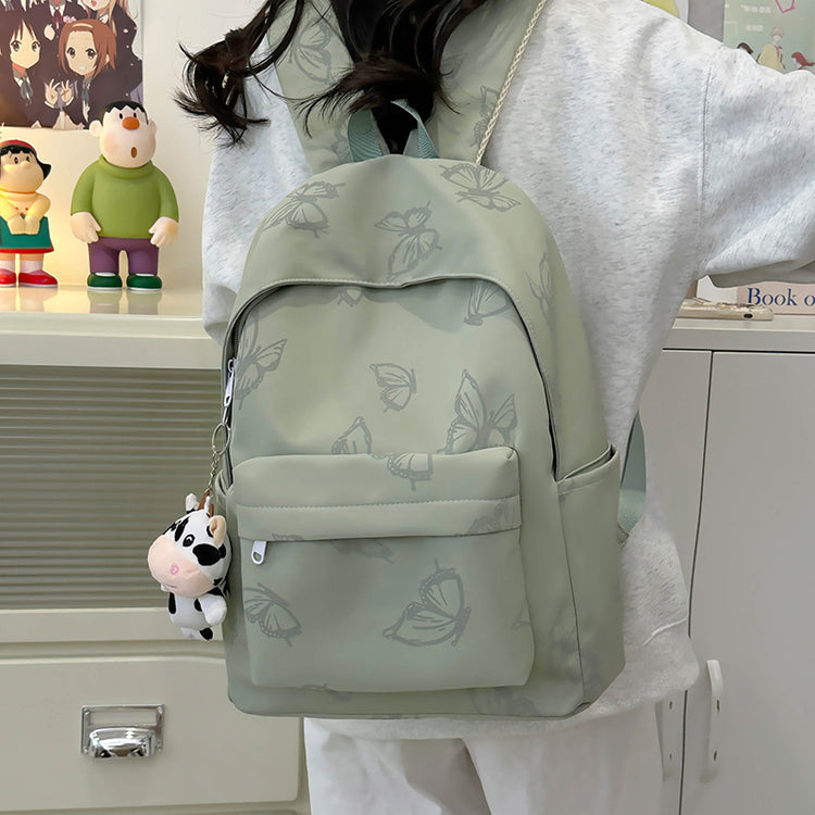 致青春|雙肩包女日系ins風蝴蝶設計背包外出旅遊輕便背包大容量學生書包「8084-125」24.10-3