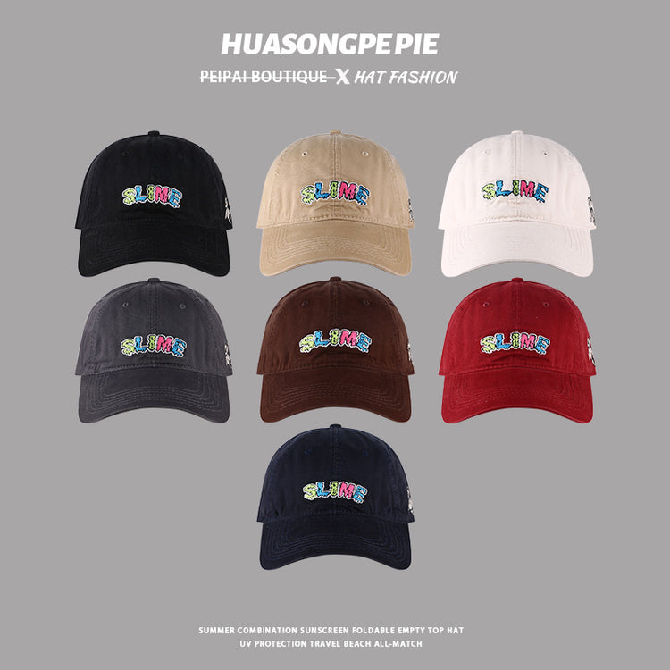 流行帽子|春夏新款女百搭韓版棒球帽男戶外防曬遮陽帽子字母刺繡鴨舌帽潮款「C3980」24.05-4