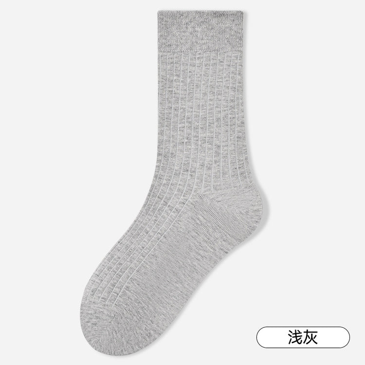 女襪|竪條顯瘦襪子女加固耐磨抗菌防臭中筒襪吸濕排汗加固耐磨堆堆襪「ZJ24045」24.12-2
