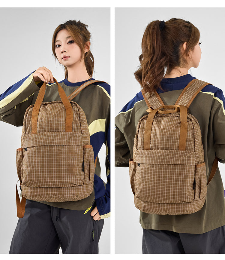 致青春|新品雙肩背包男百搭休閒可折疊大容量背包戶外通勤背包旅行包「9769-123」25.10-1