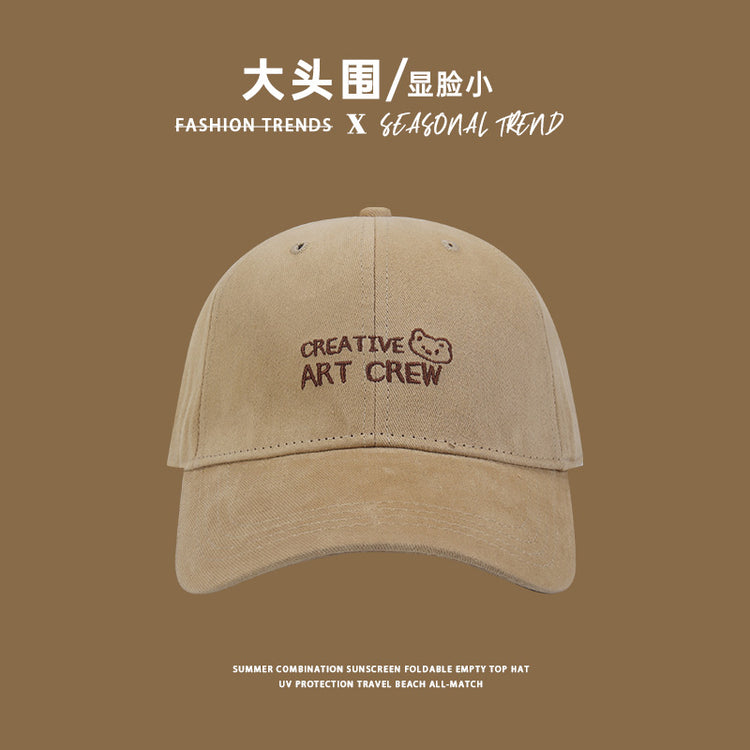 流行帽子|韓系早春大頭圍棒球帽女2025新款加大加深顯臉小遮陽帽運動鴨舌帽「C4897」25.01-1