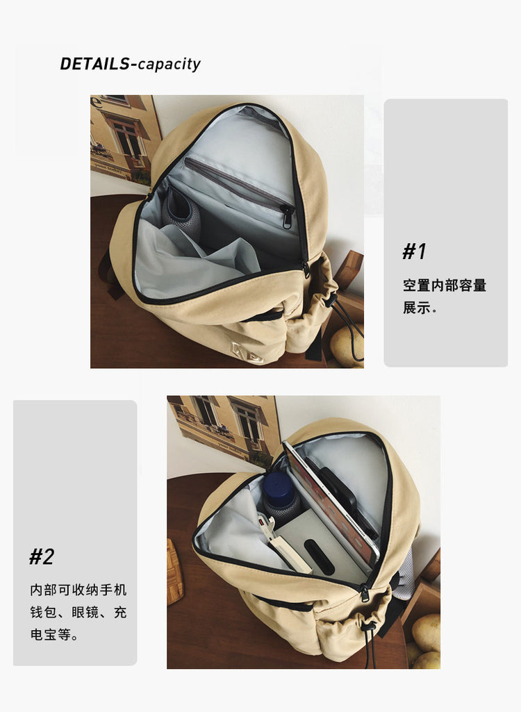 致青春|休閒輕便雙肩包女簡單百搭學生旅遊小背包多功能運動出行背包批發「2110-126」25.04-1