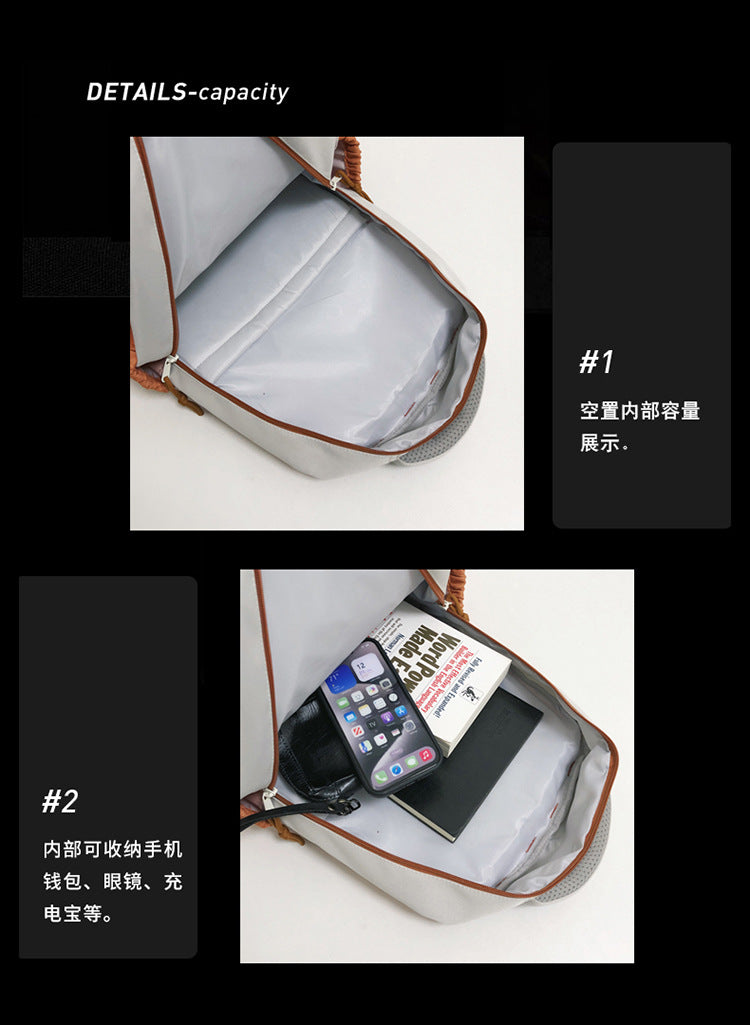 致青春|雙肩包男士簡約大容量電腦旅行背包韓版翻蓋大學生情侶雙肩包「543-133」24.09-2