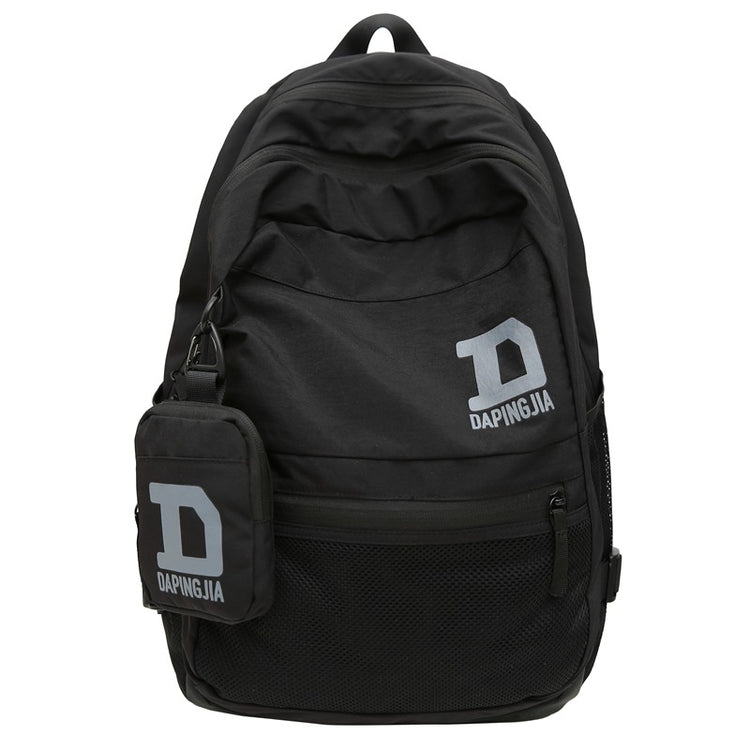 致青春|韓版字母雙肩包尼龍背包旅行包旅行戶外運動包學生背包校園書包附小掛包「2086-133」24.09-1