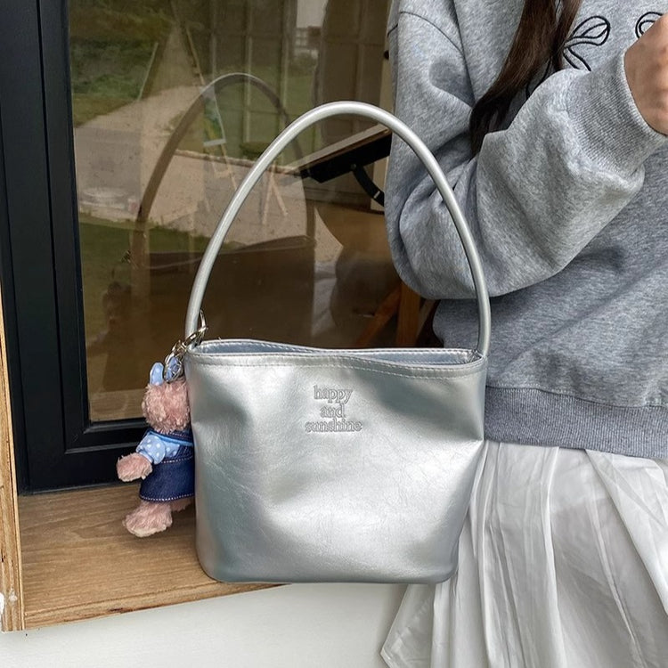 日韓流行|韓國小眾時尚高顏值通勤包刺繡尼龍腋下包休閒百搭包女托特手提包「9339#」24.06-4