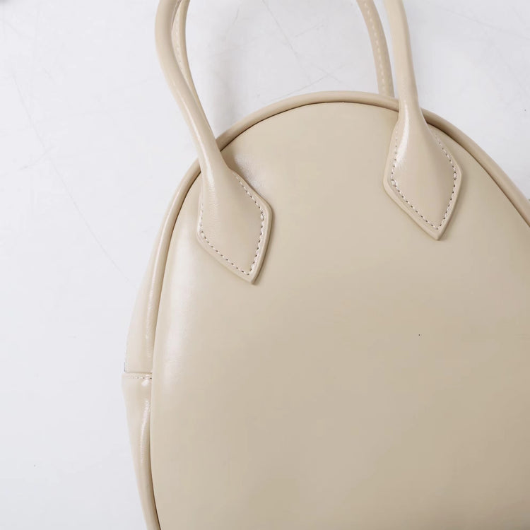 質感真皮|2025新款優質油蠟皮日式小眾貝殼包純日韓風手提單肩斜挎包女百搭「2532」25.02-2