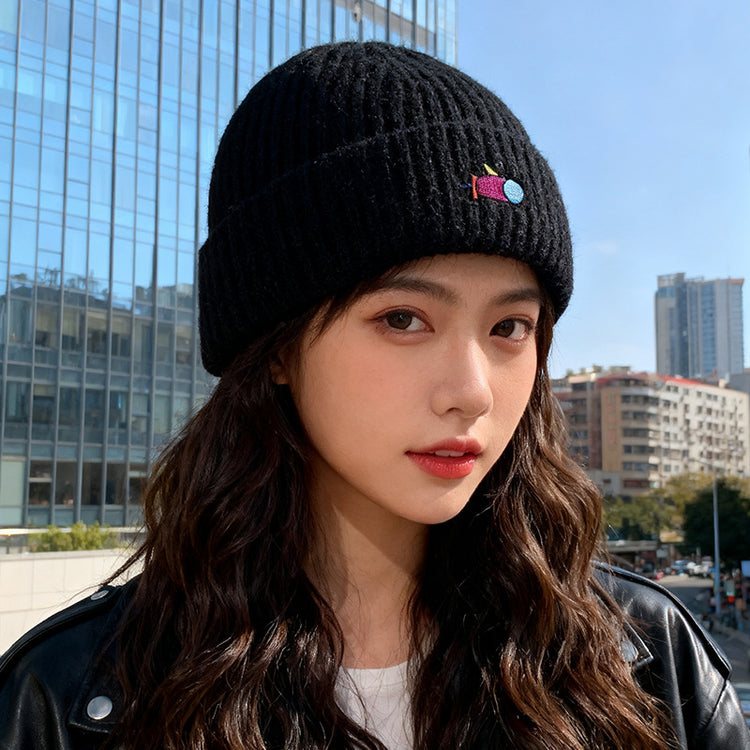 流行帽子|帽子女可愛卡通保暖針織帽情侶百搭甜美毛線帽戶外防寒套頭冷帽男「C5697」25.10-2