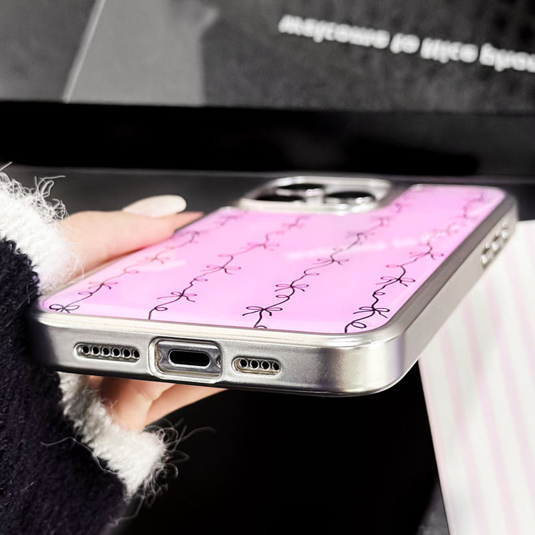 手機殼|iPhone16Pro高級感蘋果15ProMax手機殼14plus電鍍銀邊滴膠適「LR1587」25.04-4