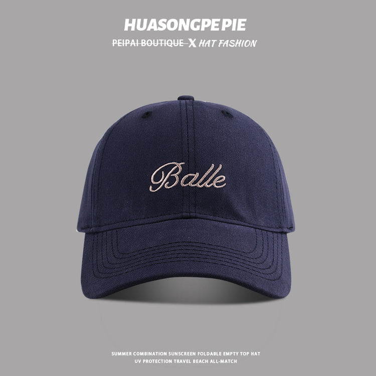 流行帽子|刺繡棒球帽女夏季彎檐顯臉小遮陽帽學生百搭騎行鴨舌帽防曬太陽帽「C3799」24.04-2