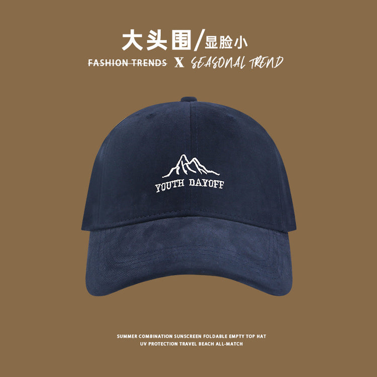 流行帽子|帽子大頭圍棒球帽女春夏新款休閒遮陽帽加深加大顯臉小鴨舌帽子男「C4898」25.01-1