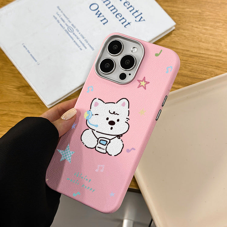 手機殼|iPhone16Promax蘋果13手機殼12銀框皮紋殼11批發適用15女款14「LR1260」25.04-3