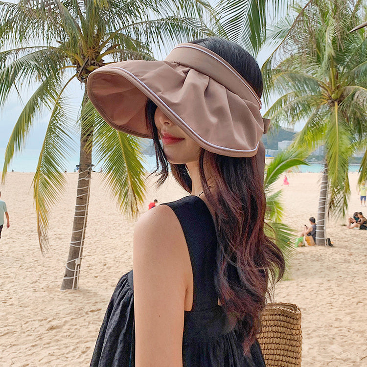 流行帽子|夏季新款防紫外線帽子女大帽檐遮陽漁夫帽戶外出遊百搭防曬太陽帽「C2031A」25.04-3