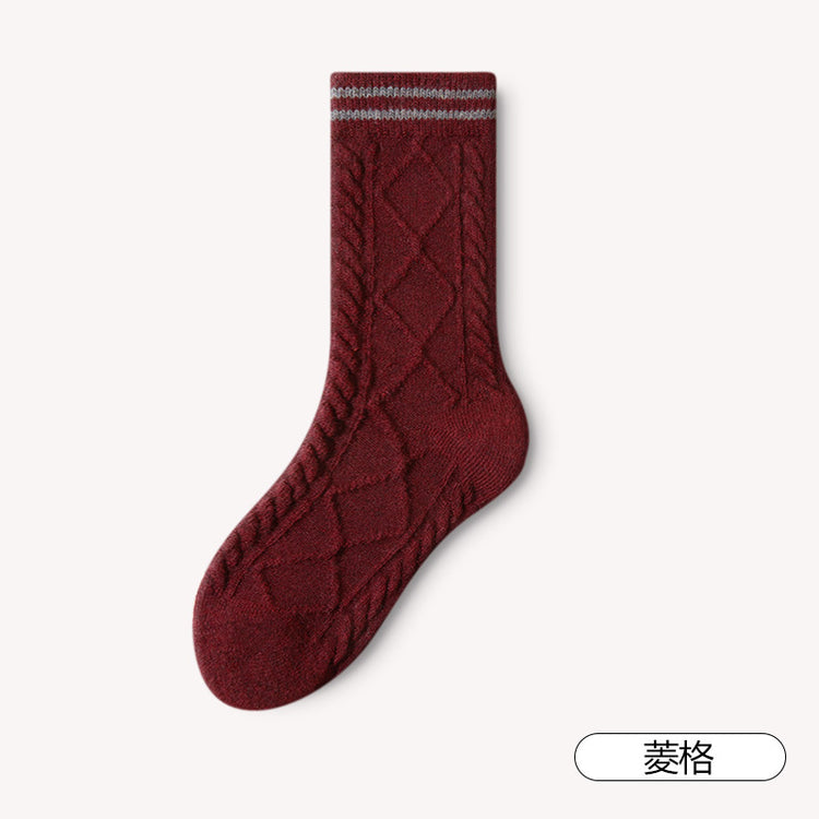 女襪|秋冬季襪子女蓄熱鎖溫加厚保暖羊毛襪彈力襪口軟糯舒適諸暨襪子「GO2498」24.12-3