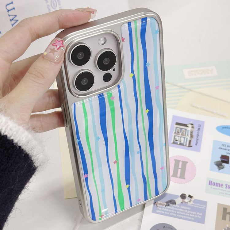 手機殼|iPhone16pro手機殼15蘋果14適用13Promax電鍍銀邊滴膠華為P70「LR1541」25.03-2