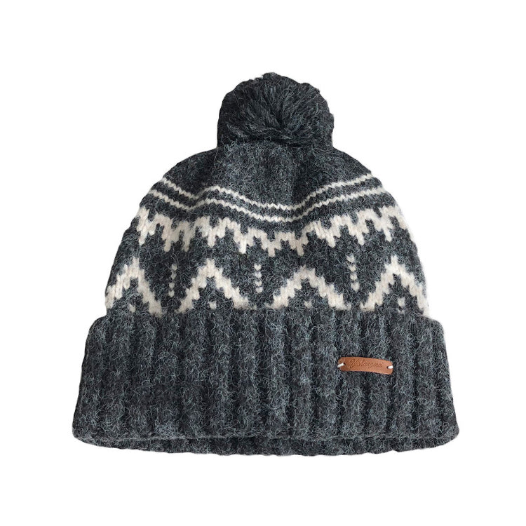 流行帽子|費爾島風針織帽子女秋冬保暖護耳毛線帽百搭大頭圍顯臉小套頭冷帽「C5828」25.11-3