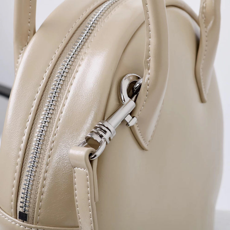 質感真皮|2025新款優質油蠟皮日式小眾貝殼包純日韓風手提單肩斜挎包女百搭「2532」25.02-2