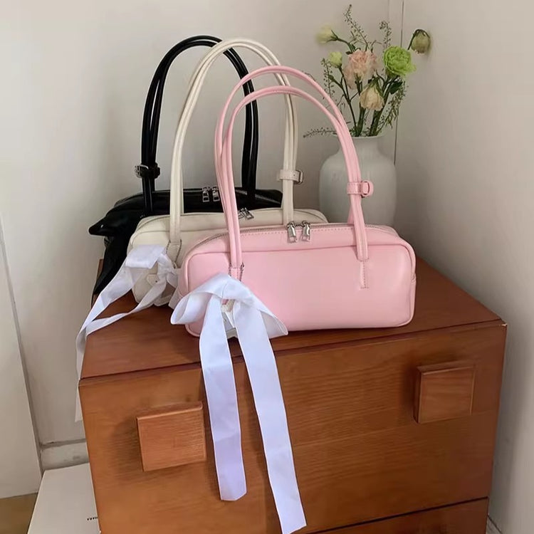 日韓流行|韓版春夏季包女2024新款枕頭包高級感單肩包休閒百搭手提腋下包「9364#」24.05-1