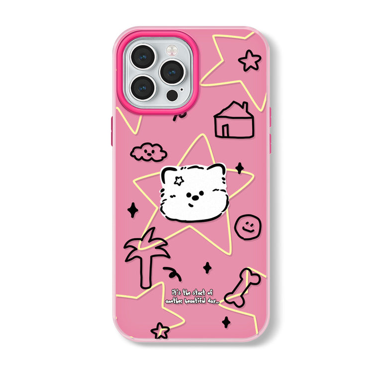 手機殼|蘋果15手機殼iPhone16卡通13膚感果凍14適用12二合一11promax「LR1750」25.07-4