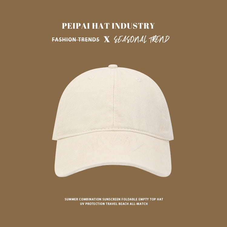 流行帽子|早春新款棒球帽子女純棉軟頂寬檐顯臉小遮陽帽學生穿搭鴨舌帽子男「C4883」24.12-5