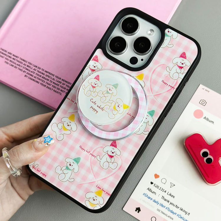 手機殼|蘋果16手機殼15磁吸磨砂黑框殼13適用iPhone14Promax磁吸支架「LR1176」24.12-2