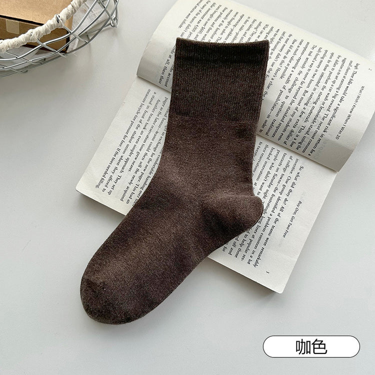 女襪|純棉襪子女10A抑菌防臭吸汗透氣中筒襪彈力無骨抗起球襪子「ZJ25031」25.09-2