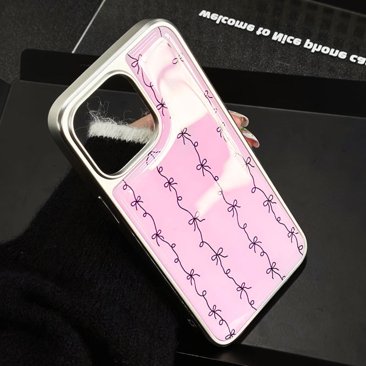 手機殼|iPhone16Pro高級感蘋果15ProMax手機殼14plus電鍍銀邊滴膠適「LR1587」25.04-4