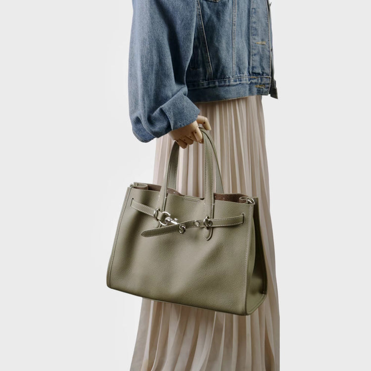 質感真皮|2025新款百搭高級大容量時尚手拎單肩斜背包通勤真皮女包質感「52930 523006」25.05-1