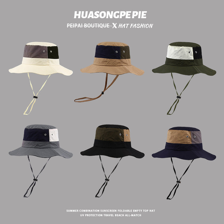流行帽子|戶外登山漁夫帽女夏季高級感顯臉小防曬帽休閒百搭登山釣魚帽子男「C3641」24.01-4