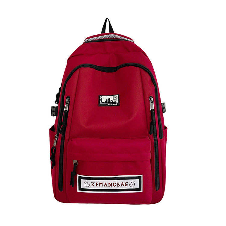 致青春|書包男大學生純色輕便大容量雙肩包多層國高中學生雙肩背包女 「9028-134」25.09-4