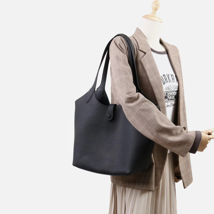 質感真皮|2025新頭層牛皮大容量手提托特包包女式通勤女款輕奢小眾高級感「OS53018」25.11-4