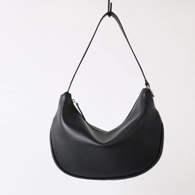 質感真皮|2025新款小眾休閒百搭頭層粒面小牛皮腋下韓版半月包柔軟牛皮斜挎「7031」25.06-3