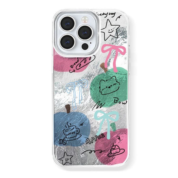 手機殼|蘋果15Promax女款12適用11Pro冰川紋iPhone16手機殼14手機鏈「LR1364」25.02-2