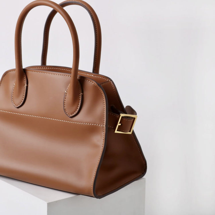 質感真皮|牛皮包2024年春夏新款大容量托特包真皮百搭通勤單肩簡約手提包女「3179」24.11-2