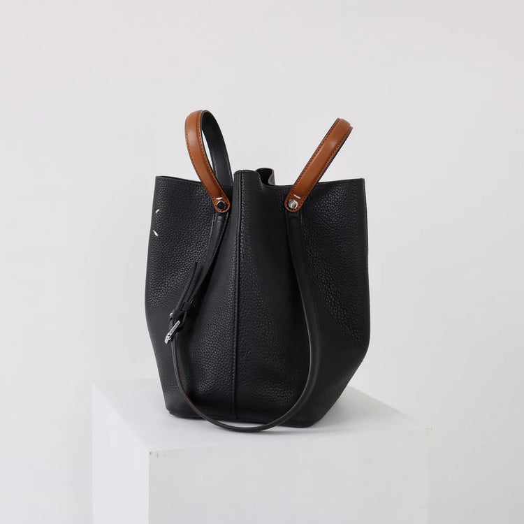 質感真皮|2025新款頭層牛皮手提托特包真皮水桶包小眾高級感腋下包時尚單肩包「2963」25.02-3