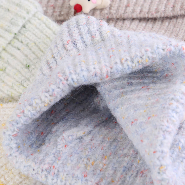 流行帽子|韓版ins卡通小狗帽子女可愛針織帽 秋冬護耳保暖毛線帽戶外冷帽男「C5557」25.09-3