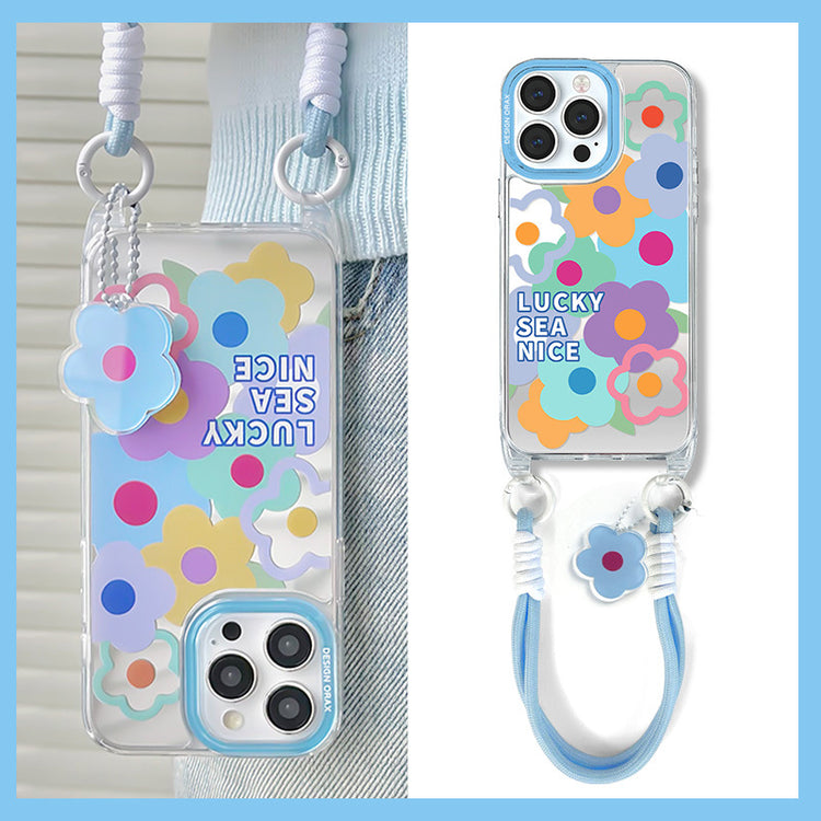 手機殼|掛繩鏡面殼13promax日韓蘋果15手機殼iPhone14pro適用12批發「WM0632」24.07