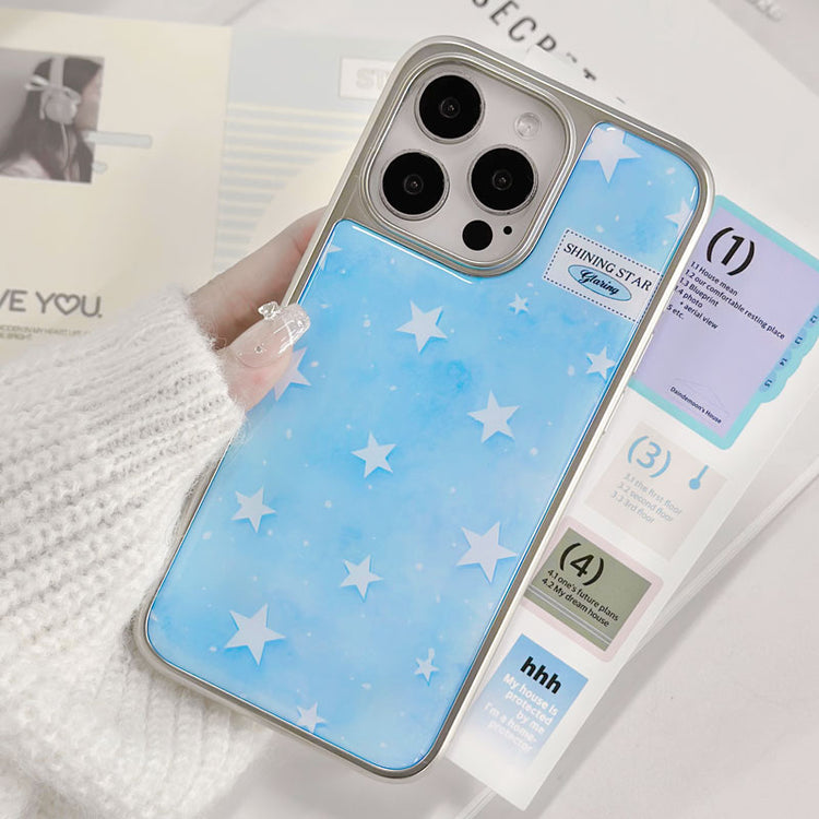 手機殼|iPhone16手機殼15電鍍銀邊滴膠15plus適用iPhone12Pro星星14「LR1376」25.04-1