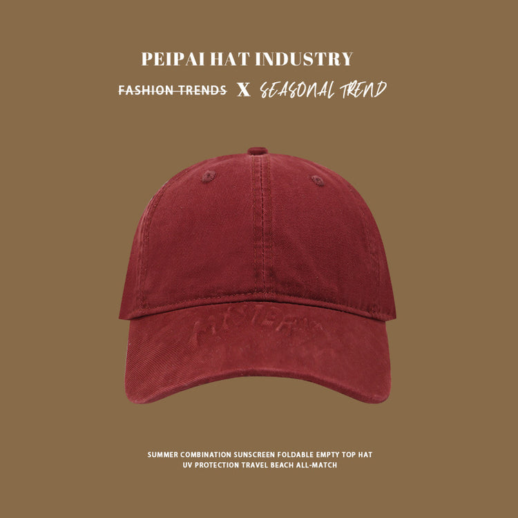 流行帽子|早春新款棒球帽子女純棉軟頂寬檐顯臉小遮陽帽學生穿搭鴨舌帽子男「C4883」24.12-5