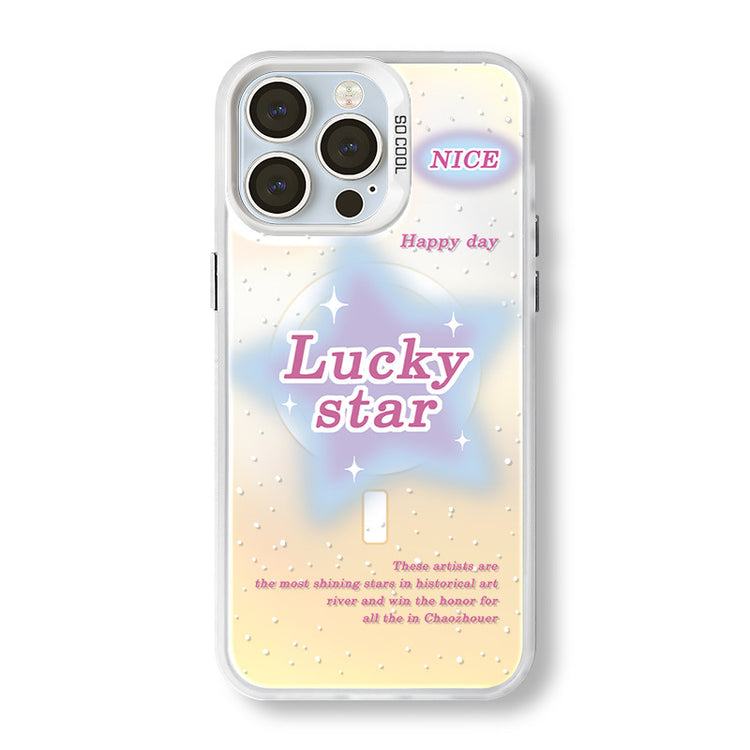 手機殼|磁吸磨砂鐳射iPhone15蘋果13手機殼14適用華為P70支架mate60「WYB0830」24.07