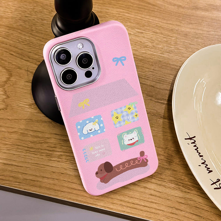 手機殼|iPhone16適用15保護套14Promax蘋果13銀框皮紋手機殼12批發11「WMWM3295」25.04-3