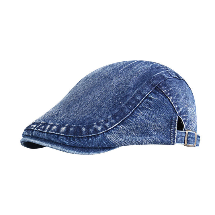 流行帽子|日系牛仔前進帽子男潮牌時尚街頭畫家帽英倫風文藝復古報童帽子女「C4108」25.08-3