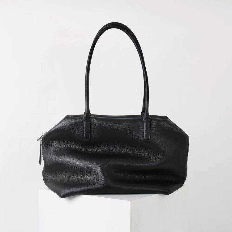 質感真皮|2025新頭層牛皮大容量手提輕奢單肩包休閒通勤高級感腋下托特包「6166」25.11-2