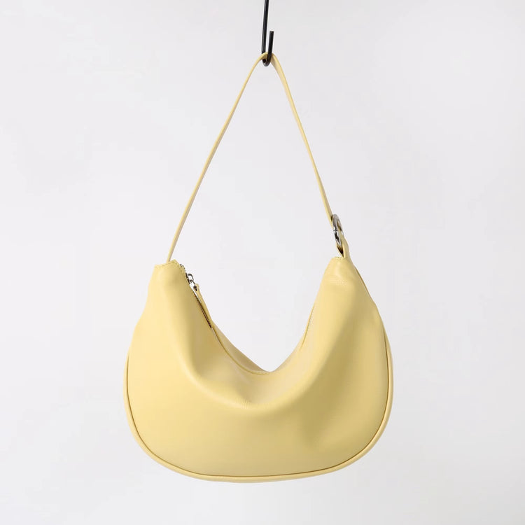 質感真皮|2025新款小眾休閒百搭頭層粒面小牛皮腋下韓版半月包柔軟牛皮斜挎「7031」25.06-3