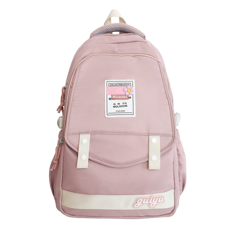 致青春|大容量書包國中女生高中生日系學院風ins雙肩包秋冬可愛背包「8513-380」24.03-1