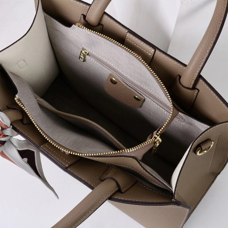 質感真皮|2025春夏新款手提包女士大容量質感單肩包簡約通勤斜背包小眾設計「OS793」25.05-2