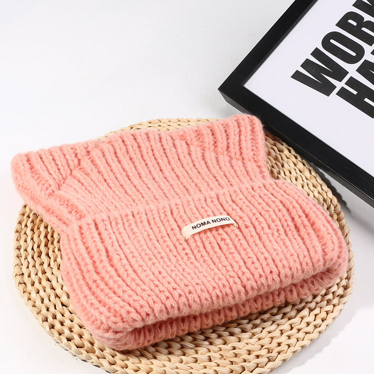 流行帽子|帽子日系可愛貓耳朵毛線帽秋冬季保暖護耳套頭帽百搭顯臉小針織帽「C4391」24.09-3