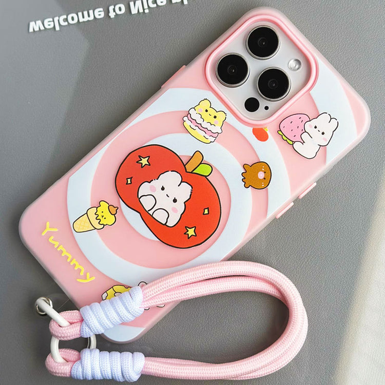 手機殼|iPhone16promax手機殼14膚感果凍蘋果15pro適用12手繩13卡通「WL0307」24.09-2
