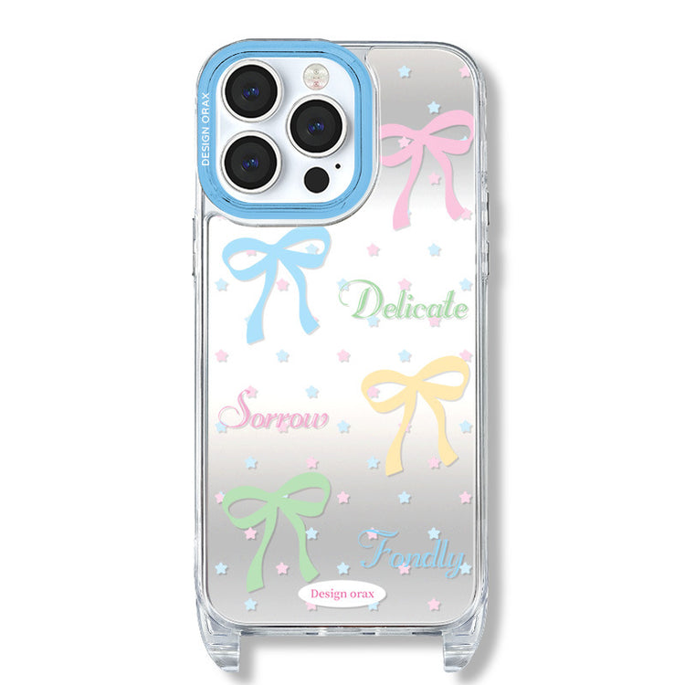 手機殼|15promax蘋果殼夏天iPhone14pro適用12/11掛繩鏡面手機殼13新「WM0622」24.07