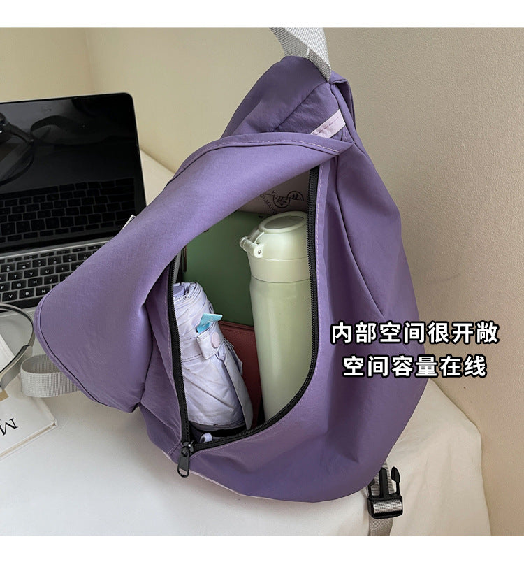 致青春|休閒胸包女輕便大容量騎乘運動背包高顏值戶外通勤斜背包「2560-123」25.09-3