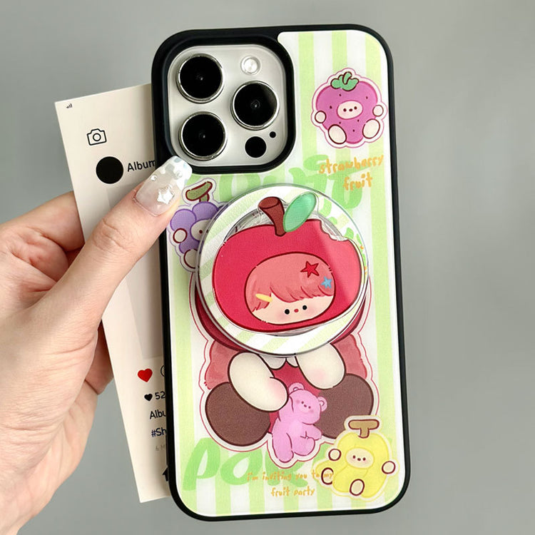 手機殼|蘋果16手機殼iPhone15磁吸磨砂黑框殼14Promax磁吸支架適用12「LR1000」24.10-1